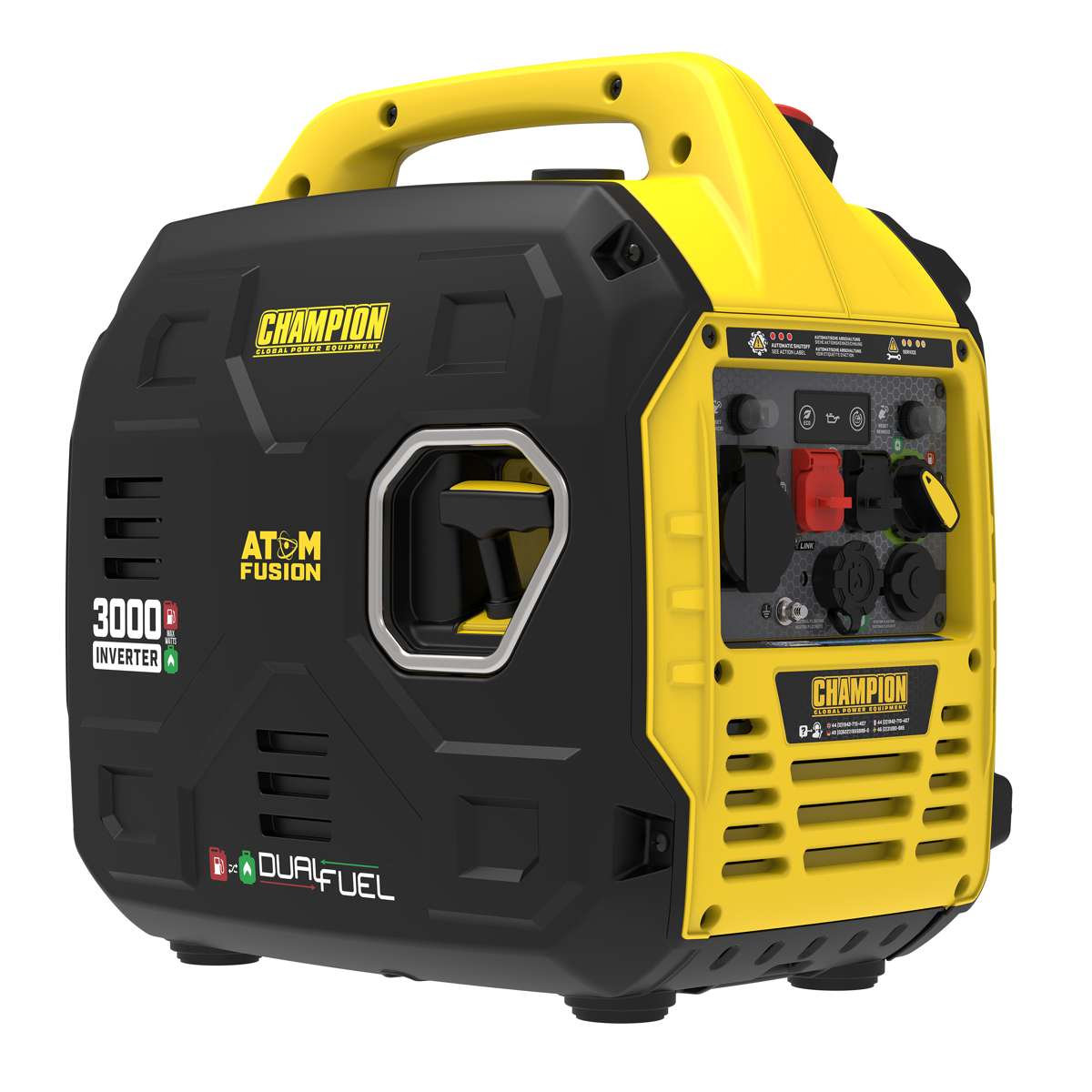 Champion 3000 Watt Dual Fuel Inverter Generator - The Atom Fusion